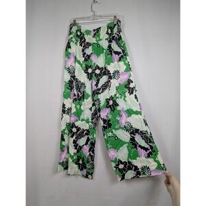 Maeve Anthropologie Wide Leg Pants L Palazzo Floral Boho Chic Artsy Fairy 2925